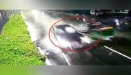Accident Caught on CCTV: One killed as speeding car rams into auto in Hyderabad