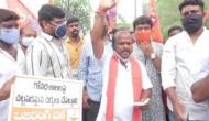 Bajrang Dal holds protest in Telangana for proper implementation of law against cow slaughter