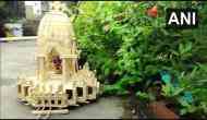 Ahead of Rath Yatra, Odisha artist creates miniature chariot of Lord Jagannath with ice cream sticks