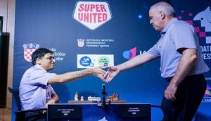 Viswanathan Anand defeats Garry Kasparov in Croatia Grand Chess Tour