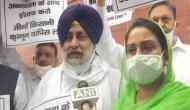 Monsoon session: Akali Dal stages protest against Centre's farm laws outside Parliament