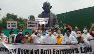 Delhi: Congress to protest in front of Gandhi statue in Parliament over farmers agitation, Pegasus issue