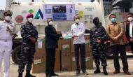 INS Airavat reaches Indonesia with 300 oxygen concentrators, 100 MT of LMO