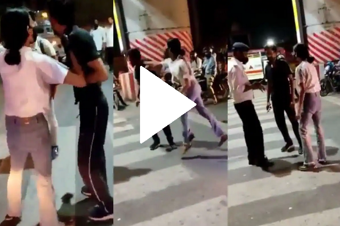 Shocker: Girl beats taxi driver in the presence of police; bystanders call her ‘badtameez’