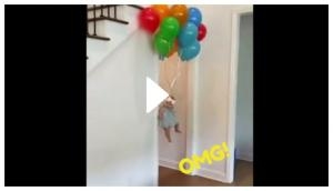 Hilarious! Mother’s jaws drop when she sees her toddler flying; video will amuse you