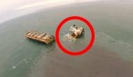 जापान: टूटकर दो हिस्सों में बिखर गया 4 करोड़ किलो वजनी जहाज, समंदर में 24 किमी तक फैला ईंधन