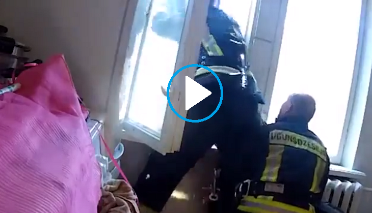Incredible! Firefighter manages to catch a suicidal man mid-air; watch hair-raising video