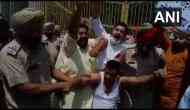 BJYM protests over Sidhu advisor's controversial remarks on J-K