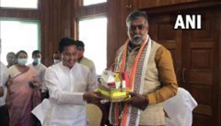 Union minister Prahlad Patel launches indigenous products made by women's group in Imphal