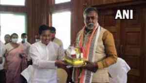 Union minister Prahlad Patel launches indigenous products made by women's group in Imphal