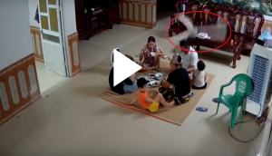 Ceiling fan falls on family having dinner at home; what happens next will amuse you!