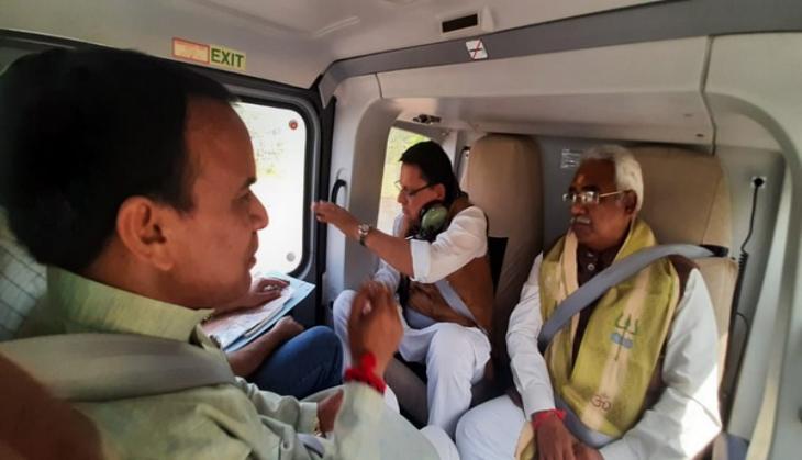 Uttarakhand CM conducts aerial survey of disaster-hit areas in Dharchula