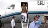 Rajnath Singh arrives in Gujarat to address BJP executive meeting