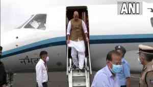 Rajnath Singh arrives in Gujarat to address BJP executive meeting