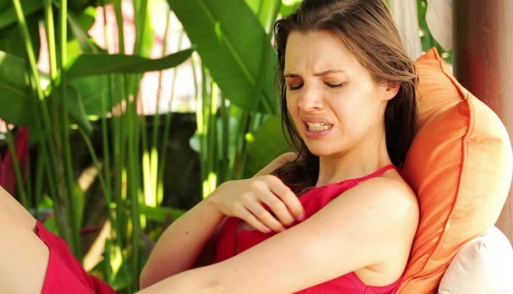 Mosquito bite woman