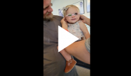 Baby girl’s priceless reaction after she clearly sees for the first time; video will melt your heart!