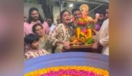 Shilpa Shetty bids adieu to Lord Ganesha with her kids