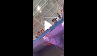 Cat falls from upper deck of the stadium during football match; scary video goes viral