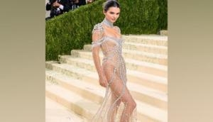 Kendall Jenner hits Met Gala 2021 red carpet in a stunning sheer gown