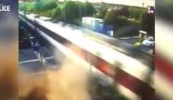 Scary Video: Drunk railway signalman crashes car into a high-speed train; nearly impossible happens next