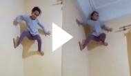 5-year-old girl climbs wall like a spiderman; video will leave you rubbing your eyes