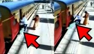 Video: चलती ट्रेन में चढ़ने के दौरान गिरी महिला, फिर हुआ करिश्मा और पास खड़े शख्स ने ऐसे बचाई जान