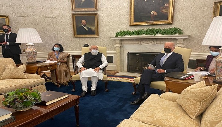 PM Modi meets US President Joe Biden at White House
