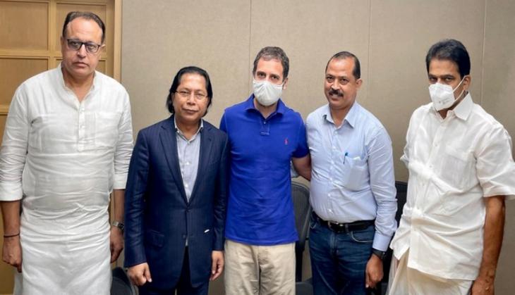 Ahead of Meghalaya by-polls, Rahul Gandhi meets Mukul Sangma, other leaders