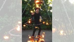 Man performs dangerous stunt with fire; video will amuse you too!