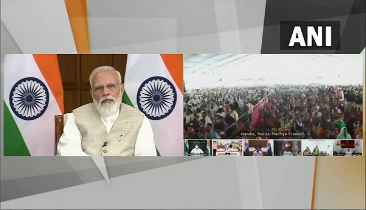 MP: PM Modi distributes e-property cards to 1,71,000 beneficiaries of Svamitva scheme