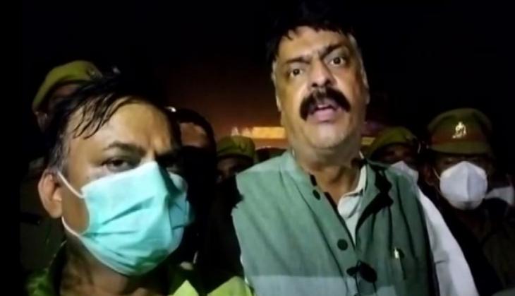 Lakhimpur Kheri incident: Delegation of Jharkhand Congress leaders stopped by police at Sonbhadra