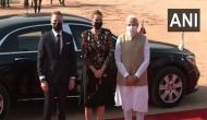 PM Modi receives visiting Danish counterpart Frederiksen at Rashtrapati Bhavan