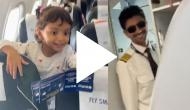 Little girl left surprised after seeing her pilot father in flight; her reaction will make you aww!