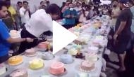 Bizarre! Man cuts over 500 cakes to celebrate his birthday; gets slammed for flouting COVID norms