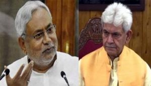 J-K killings: Nitish Kumar calls LG Manoj Sinha, expresses concern