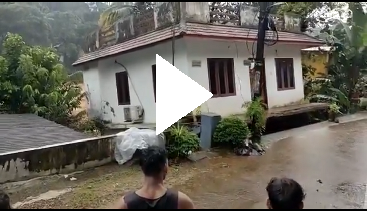 House gets washed away after heavy rainfall in Kerala