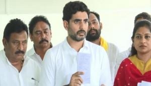 Andhra police books Nara Lokesh, other TDP leaders for attacking police inspector
