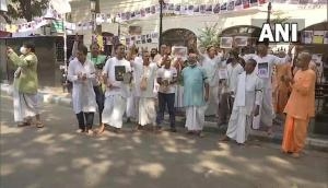 ISKCON devotees protest in several parts of India against violence on Hindus in Bangladesh