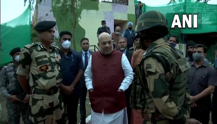 Jammu and Kashmir: Amit Shah visits forward areas at Makwal border