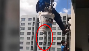 Insane! Woman cuts rope holding painters; what happens next will shock you