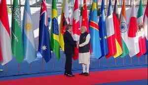 PM Modi arrives at convention centre in Rome for G20 Summit