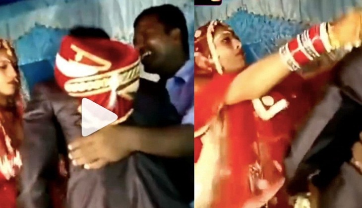 Bride scolds groom during jaimala ceremony; watch video to know the reason