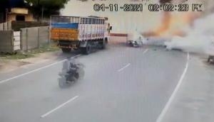 Tamil Nadu: Father, son killed as crackers they were carrying on two-wheeler explode; incident caught on cam 