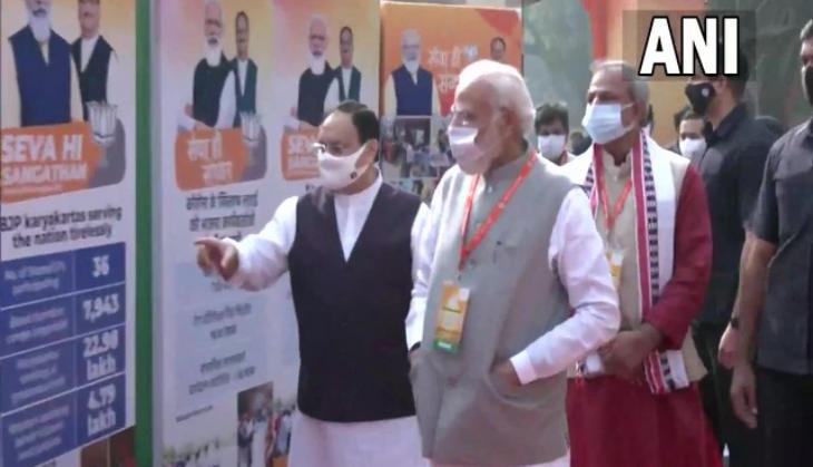 PM Modi arrives for BJP's national executive meet in New Delhi