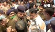 MP: Congress workers stage protest outside Bhopal's Kamla Nehru Hospital where four children died in fire