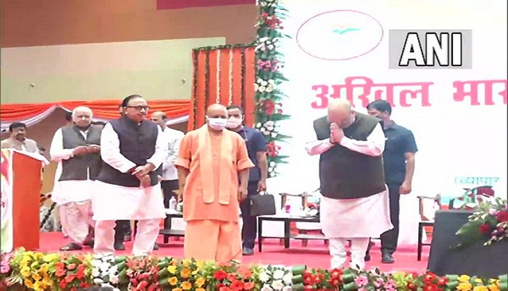 UP: Amit Shah attends 'Akhil Bhartiya Rajbhasha Sammelan' in Varanasi