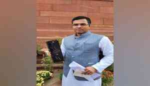 Delhi BJP MP shows up in Parliament with liquor, says Kejriwal govt encouraging consumption
