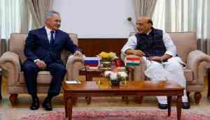 Rajnath Singh meets Russian counterpart Sergey Shoigu ahead of first 2+2 ministerial dialogue