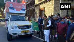 Ahead of Uttarakhand Assembly polls, Pushkar Singh Dhami flags off 'Vikas Rath Yatra'