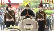 Delhi: Rajnath Singh pays tributes to CDS General Rawat at Brar Square crematorium